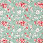 Algodón Floral Verde Menta - Ribes y Casals