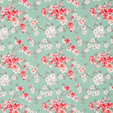 Algodón Floral Verde Menta - Ribes y Casals