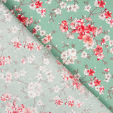 Algodón Floral Verde Menta - Ribes y Casals