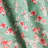 Algodón Floral Verde Menta - Ribes y Casals