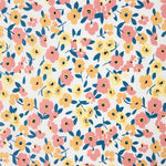 Popelín Algodón Flores Amarillo Pálido - Ribes y Casals