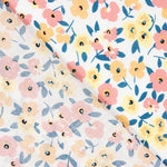 Popelín Algodón Flores Amarillo Pálido - Ribes y Casals