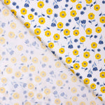 Popelín Algodón Orgánico Flores Bimbo Amarillo - Ribes y Casals
