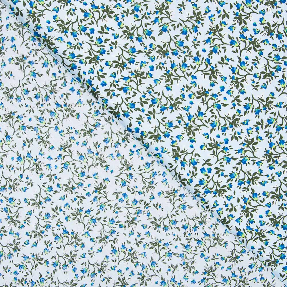 Algodón Flores Azul - Ribes y Casals