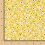 Popelín Algodón Orgánico Flores Coni Amarillo - Ribes y Casals