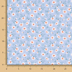 Popelín Algodón Orgánico Flores Coni Azul - Ribes y Casals