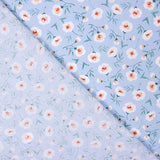 Popelín Algodón Orgánico Flores Coni Azul - Ribes y Casals