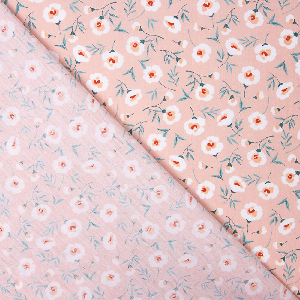 Popelín Algodón Orgánico Flores Coni Rosa - Ribes y Casals