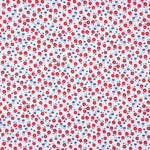 Popelín Algodón Orgánico Flores Bimbo Rojo - Ribes y Casals