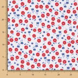 Popelín Algodón Orgánico Flores Bimbo Rojo - Ribes y Casals