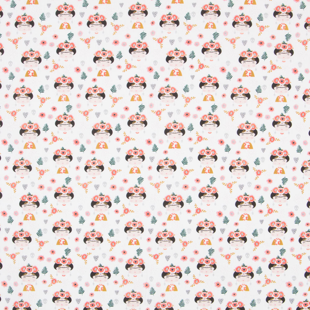 Algodón Frida Kahlo Banca - Ribes y Casals