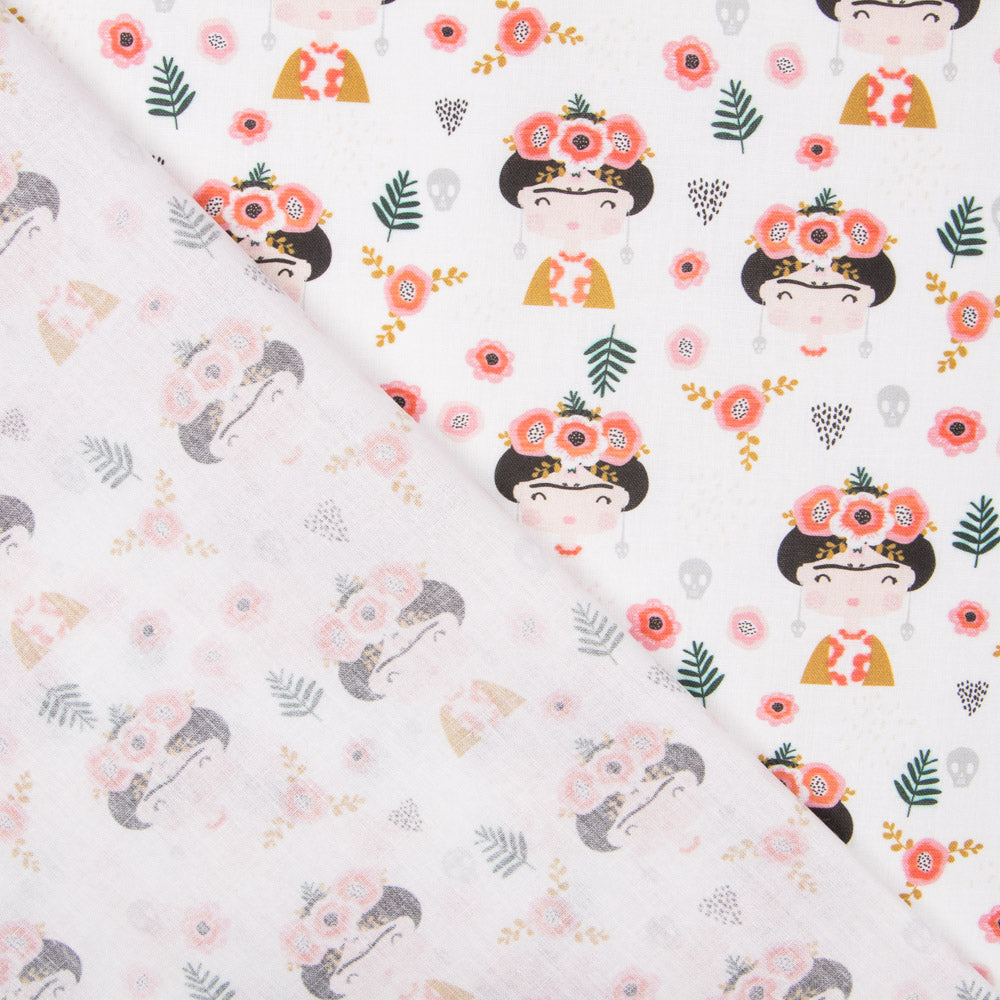 Algodón Frida Kahlo Banca - Ribes y Casals