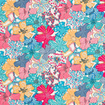 Algodón Liberty Flor Colores Blanco - Ribes y Casals
