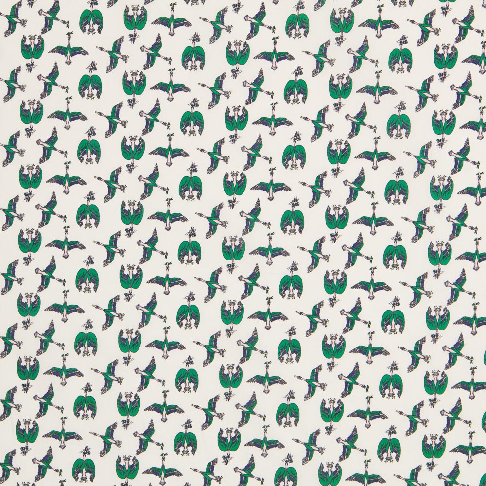 Algodón Liberty London Garza Verde - Ribes y Casals