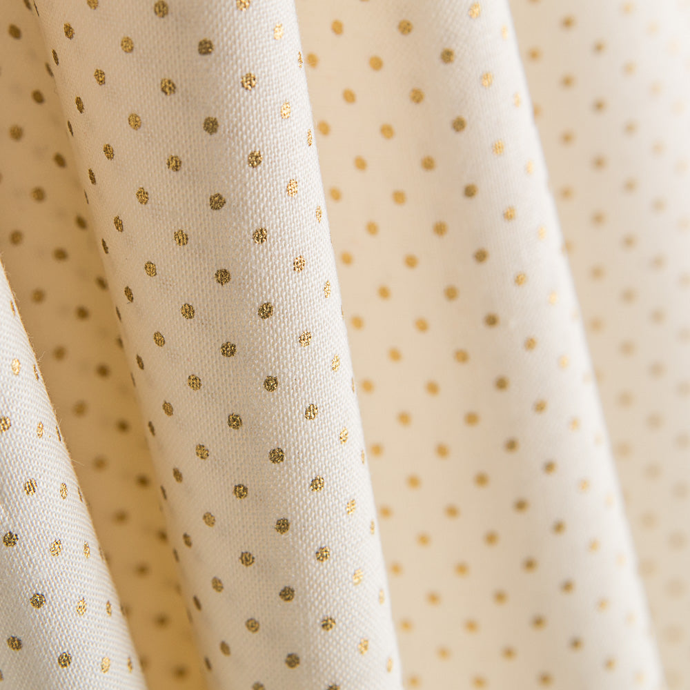 Algodón Lunarcitos Oro Crudo - Ribes y Casals