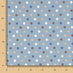 Popelín Algodón Multi Lunar Azul Denim - Ribes y Casals