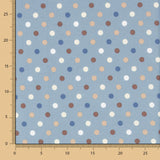 Popelín Algodón Multi Lunar Azul Denim - Ribes y Casals