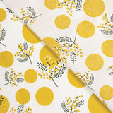 Popelín Algodón Flores Japan Cúrcuma - Ribes y Casals