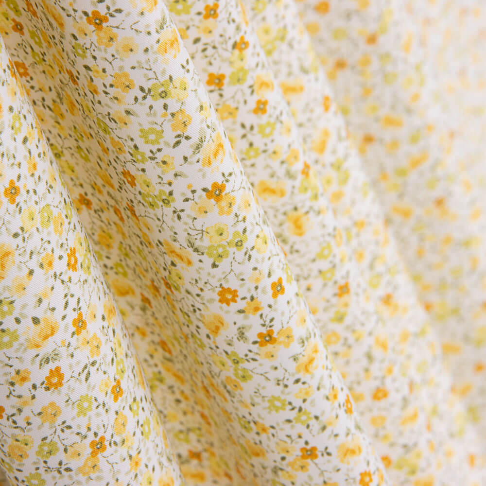 Popelín Algodón Orgánico Iris Amarillo - Ribes y Casals