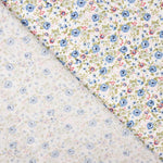 Popelín Algodón Orgánico Flor Celeste - Ribes y Casals