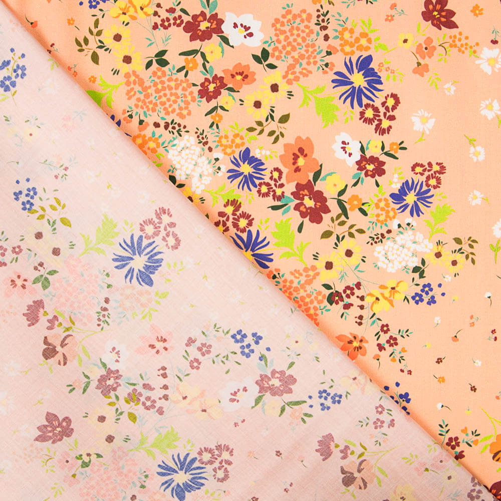 Algodón Multi Jardín Salmón - Ribes y Casals