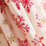 Algodón Navidad Dorado Estrellas Crudo - Ribes y Casals