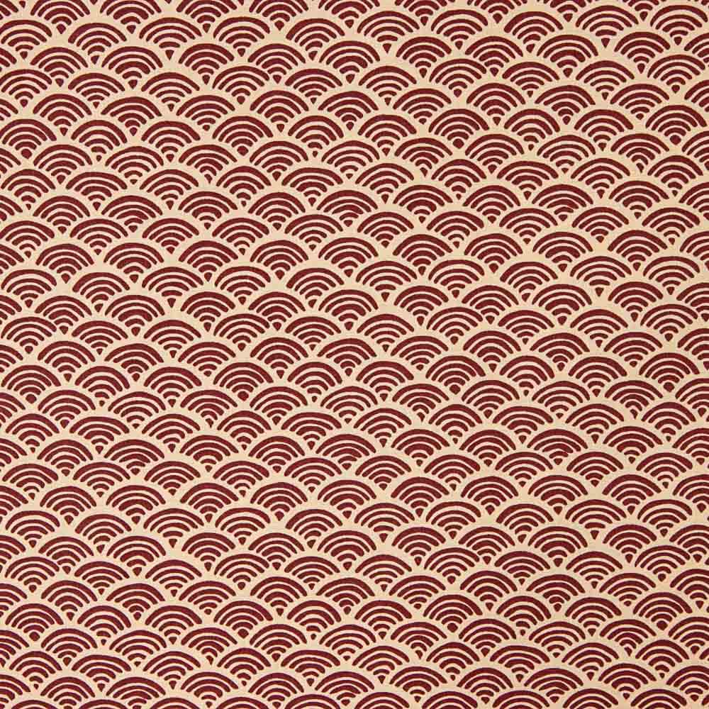 Patchwork Algodón Olas Granate - Ribes y Casals