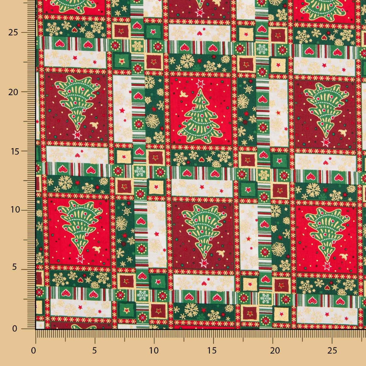 Algodón Patch Arbol Navidad - Ribes y Casals