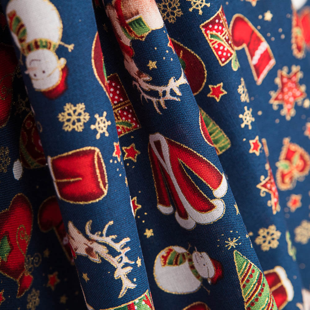 Algodón Navidad Casaca Azul - Ribes y Casals