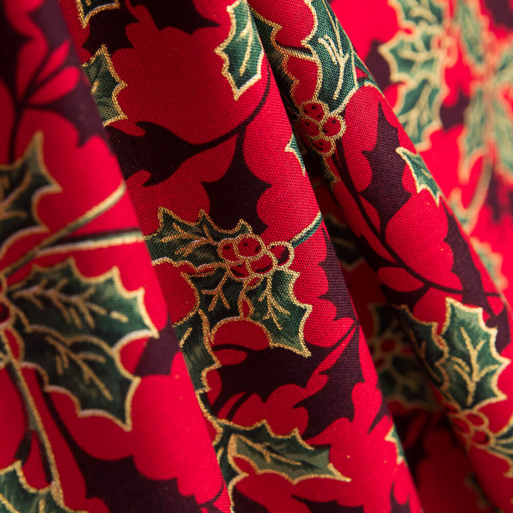 Algodón Navidad Guirnaldas Rojo - Ribes y Casals