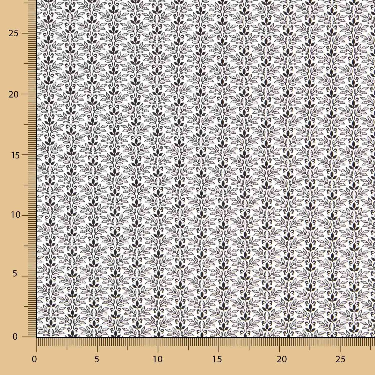 Algodón Patchwork Tri Leaf Negro - Ribes y Casals