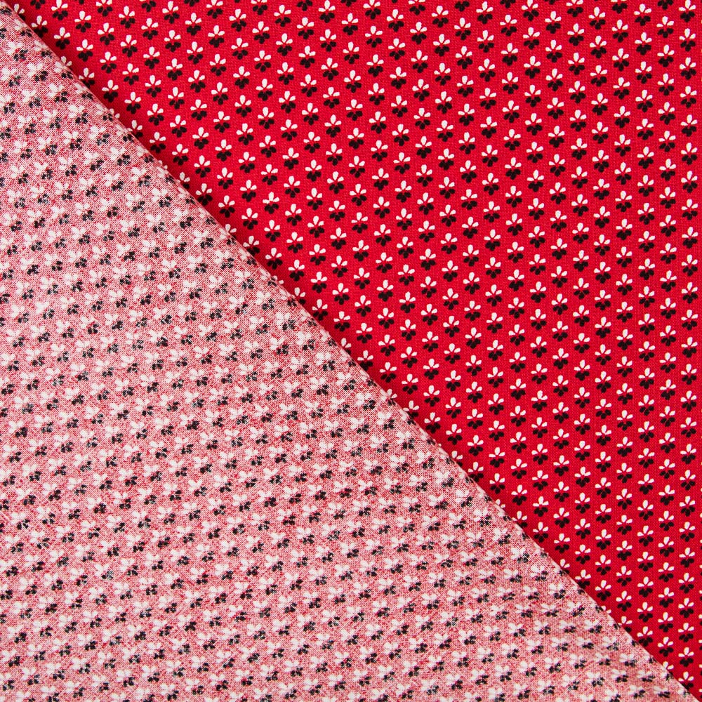 Algodón Patchwork Tulips Rojo - Ribes y Casals