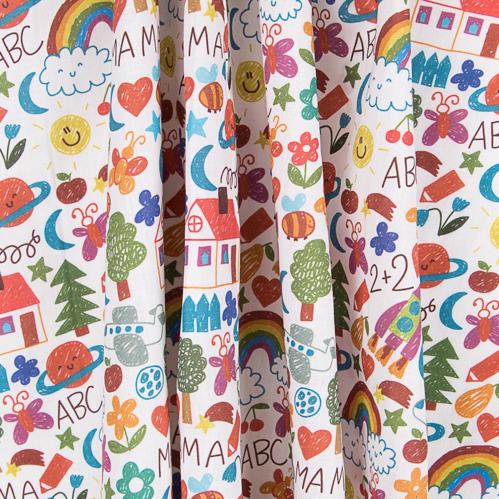 Algodón Popelín Infantil ABC - Ribes y Casals