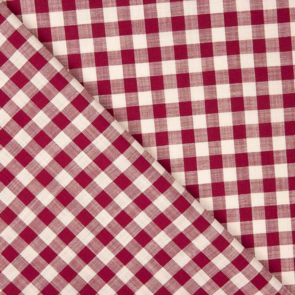 Algodón Rústico Cuadro Mini Rojo - Ribes y Casals