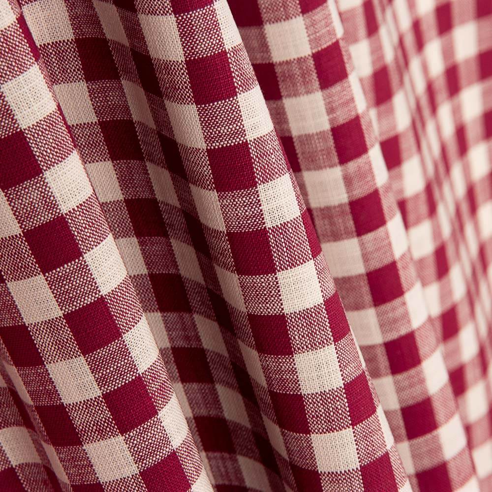 Algodón Rústico Cuadro Mini Rojo - Ribes y Casals