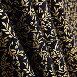 Popelín Algodón Ramas Doradas Marino - Ribes y Casals