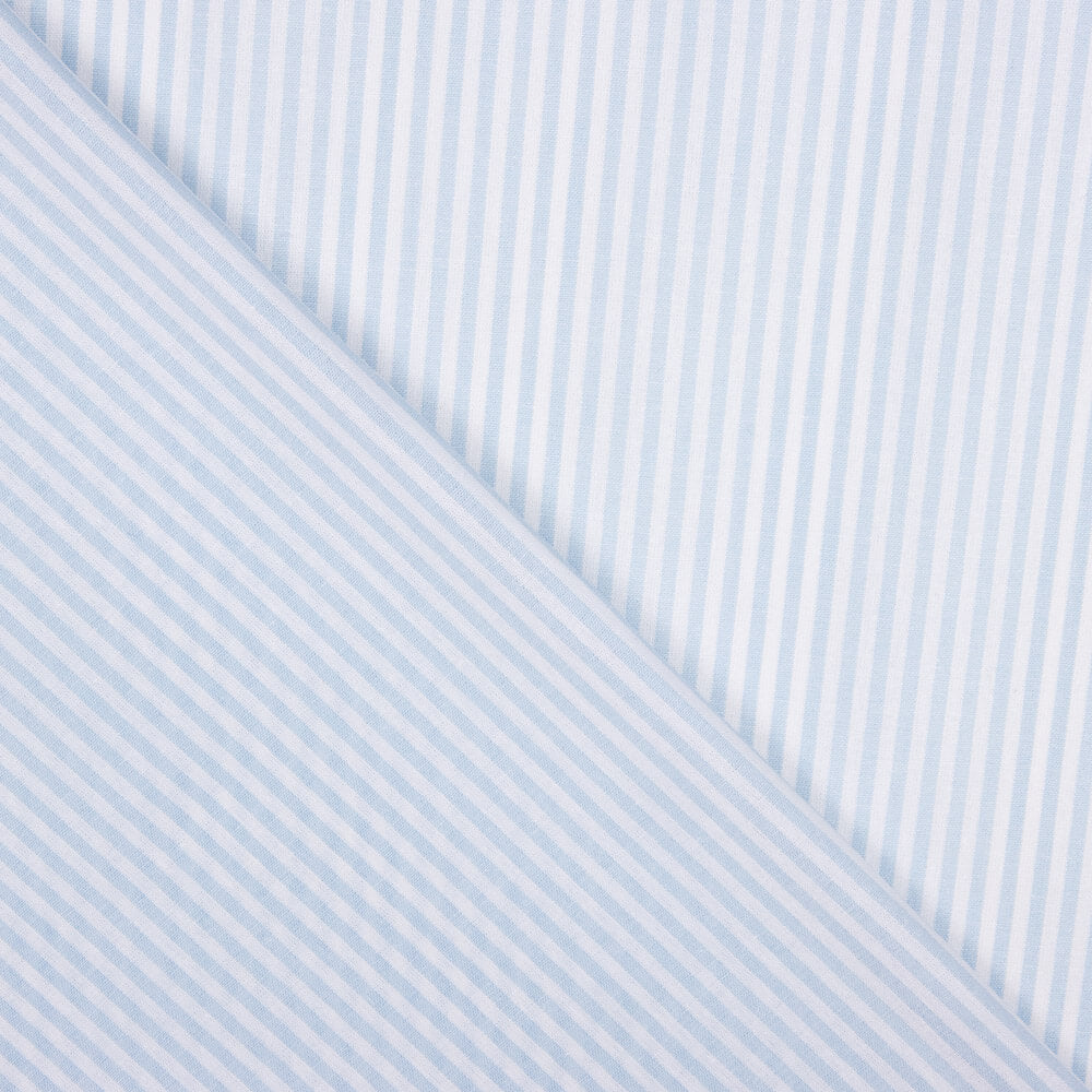 Algodón Raya Vichy Mini Azul Claro - Ribes y Casals