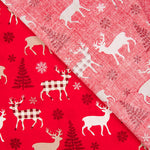 Retal Algodón Renos Rojo 80x140cm - Ribes y Casals