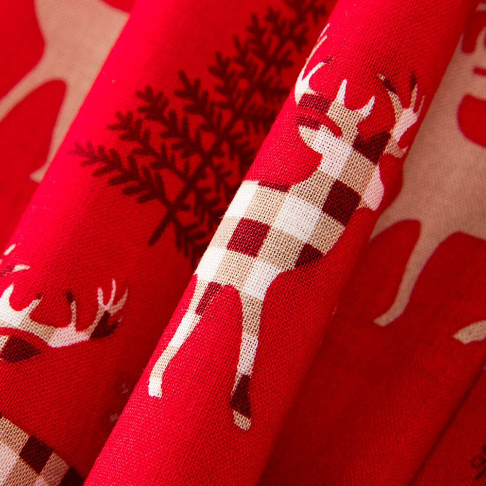 Algodón Navidad Ciervos Alpe Rojo - Ribes y Casals