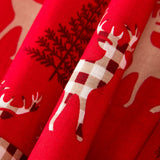 Algodón Navidad Ciervos Alpe Rojo - Ribes y Casals