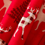 Retal Algodón Renos Rojo 80x140cm - Ribes y Casals