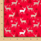 Retal Algodón Renos Rojo 80x140cm - Ribes y Casals