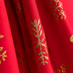 Algodón Rojo Estrella Navidad Oro - Ribes y Casals