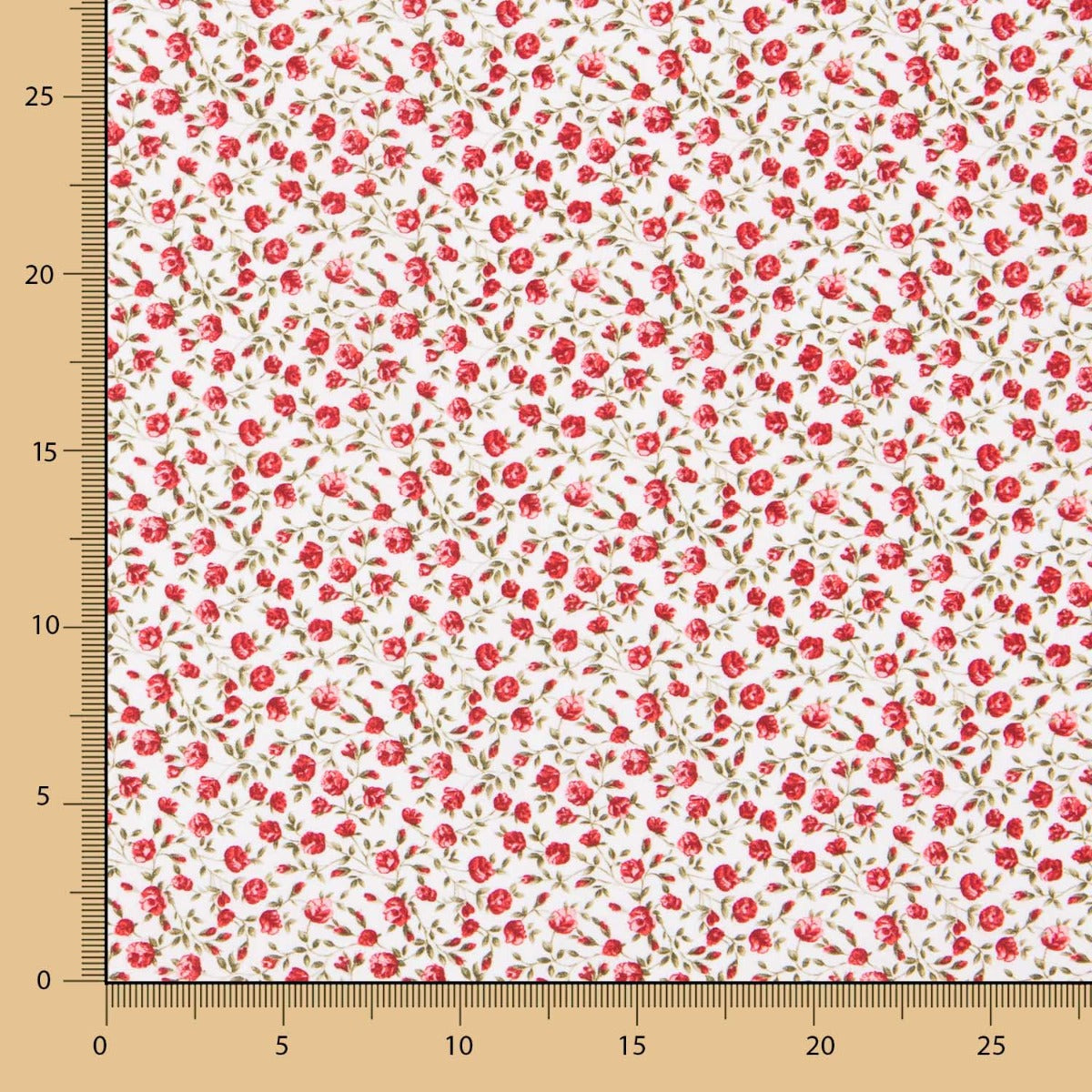Algodón Rosas Rojas - Ribes y Casals
