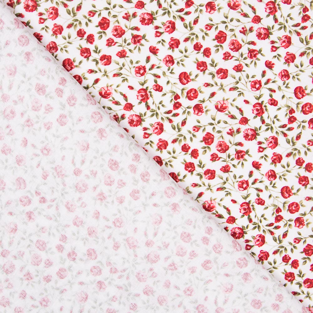 Algodón Rosas Rojas - Ribes y Casals