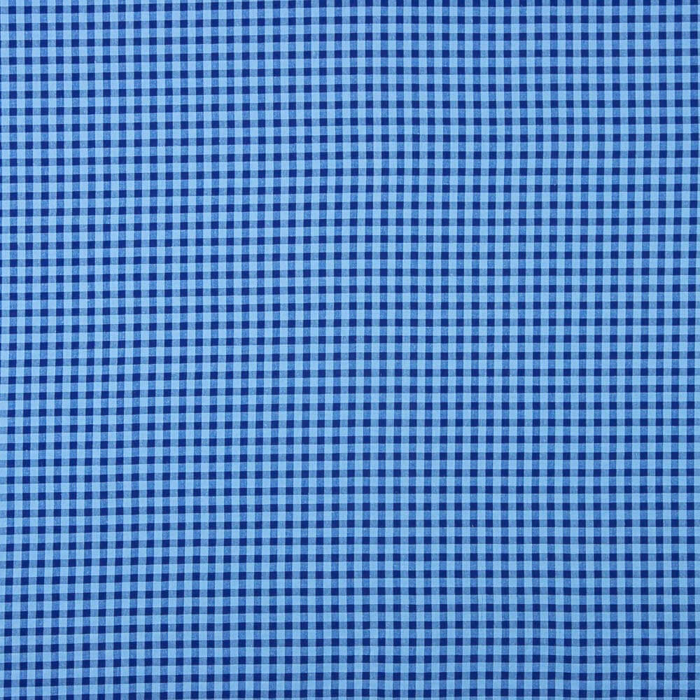 Algodón Seersucker Cuadro Medio Azul Royal - Ribes y Casals