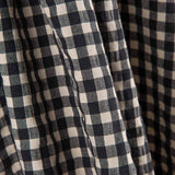 Algodón Seersucker Cuadro Medio Negro/Blanco - Ribes y Casals