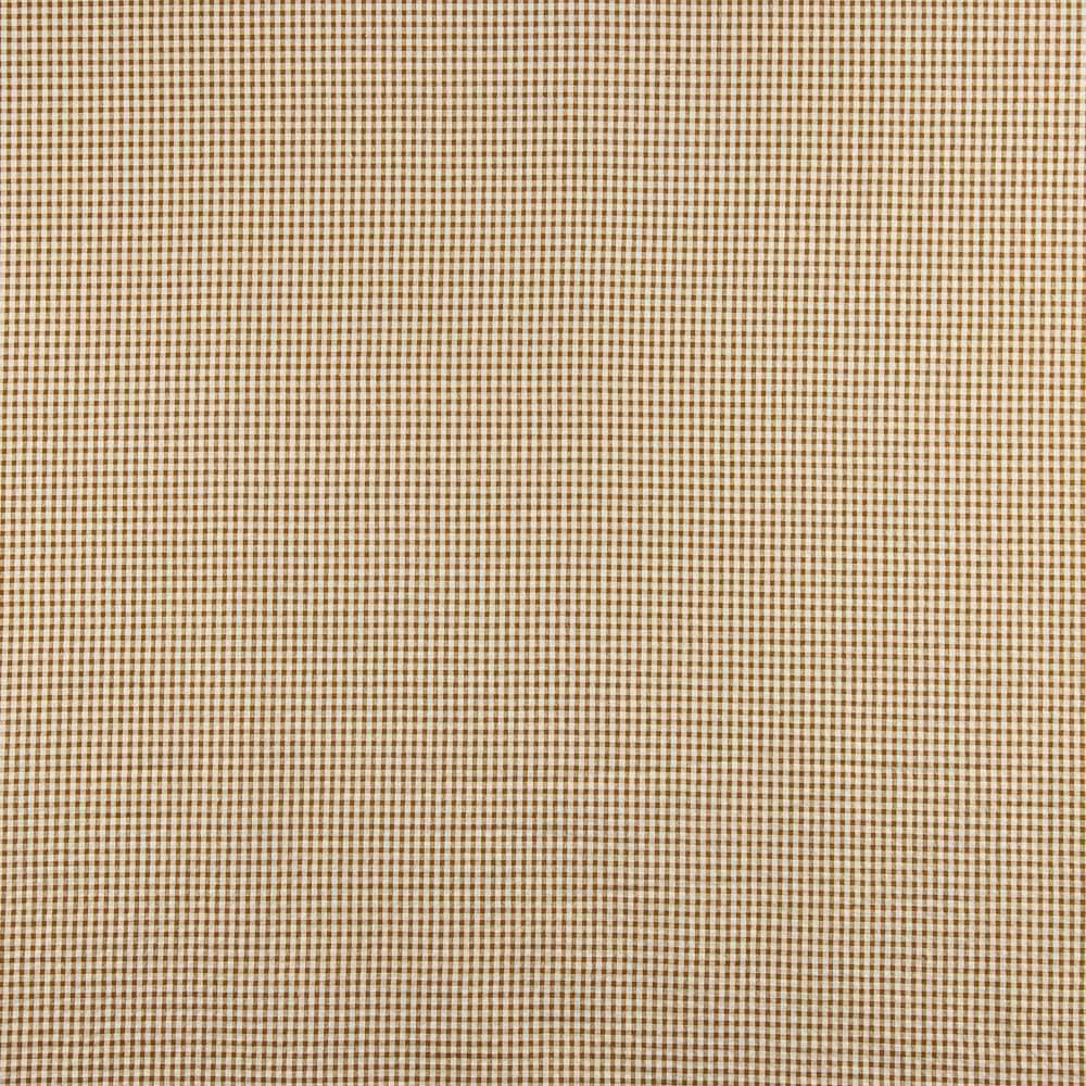 Algodón Seersucker Cuadro Mini Marrón - Ribes y Casals