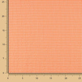 Algodón Seersucker Cuadro Mini Naranja Fluor - Ribes y Casals