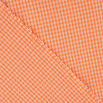 Algodón Seersucker Cuadro Mini Naranja Fluor - Ribes y Casals